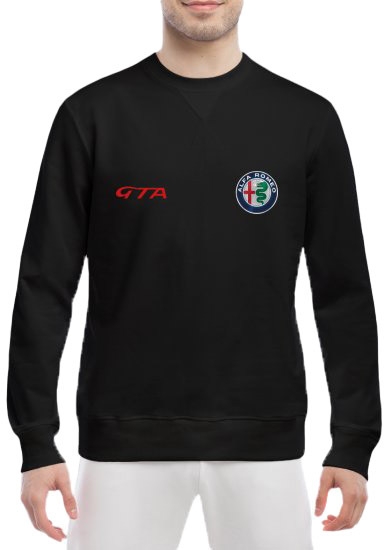 

Свитшот мужской Globuspioner Alfa Romeo GTA спереди класический рукав чёрный 665396327