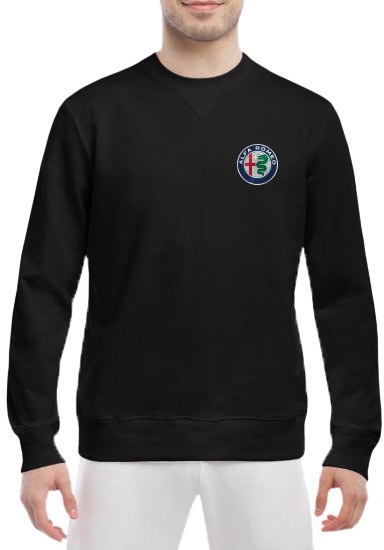 

Свитшот мужской Globuspioner Alfa Romeo Mini Logo спереди класический рукав чёрный 6653463257