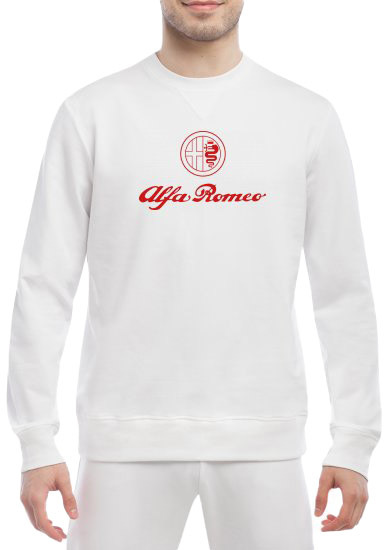 

Свитшот мужской Globuspioner Alfa Romeo Logo спереди класический рукав белый 232876317