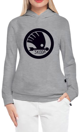 

Кенгурушка женская Globuspioner Skoda Arrow Logo спереди серый 2391967285