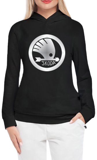 

Кенгурушка женская Globuspioner Skoda Arrow Logo спереди чёрный 239196725