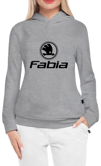 

Кенгурушка женская Globuspioner Skoda Fabia Logo спереди серый 2391767282