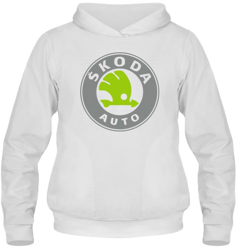 

Кенгурушка мужская утепленная Globuspioner Skoda Auto Big Logo спереди белый 143915916