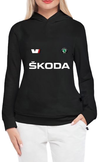 

Кенгурушка женская Globuspioner Skoda VIRS Big Logo спереди чёрный 666316722