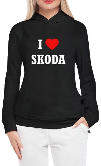 

Кенгурушка женская Globuspioner I Love Skoda спереди чёрный 142926724
