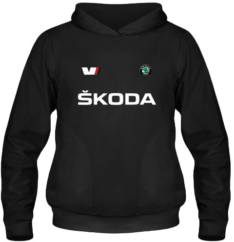 

Кенгурушка мужская утепленная Globuspioner Skoda VIRS Big Logo спереди чёрный 666315924