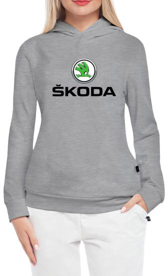 

Кенгурушка женская Globuspioner Skoda Big Logo спереди серый 6663767285