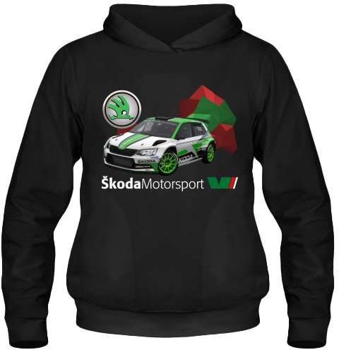 

Кенгурушка мужская утепленная Globuspioner Skoda Fabia R5 EVO спереди чёрный 753135927