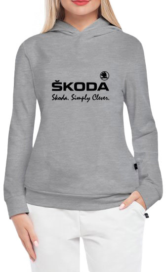 

Кенгурушка женская Globuspioner Skoda Simply Clever спереди серый 7312167284