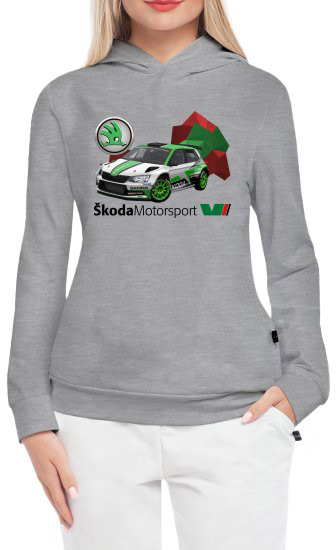 

Кенгурушка женская Globuspioner Skoda Fabia R5 EVO спереди серый 7531367285