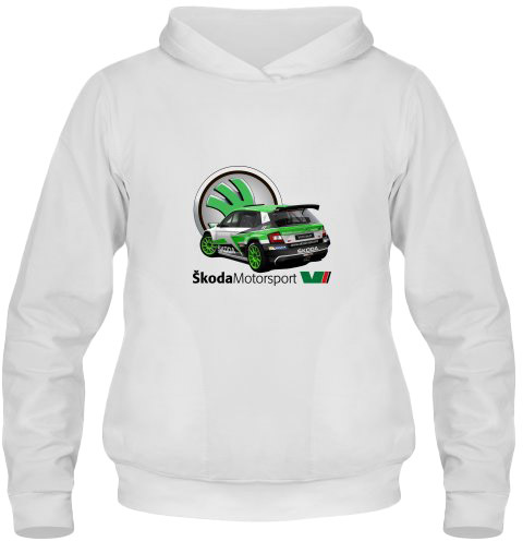 

Кенгурушка мужская утепленная Globuspioner Skoda Fabia R5 EVO 3 спереди белый 753165916
