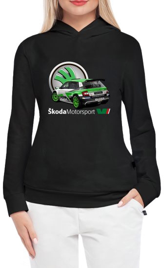 

Кенгурушка женская Globuspioner Skoda Fabia R5 EVO 3 спереди чёрный 753166724