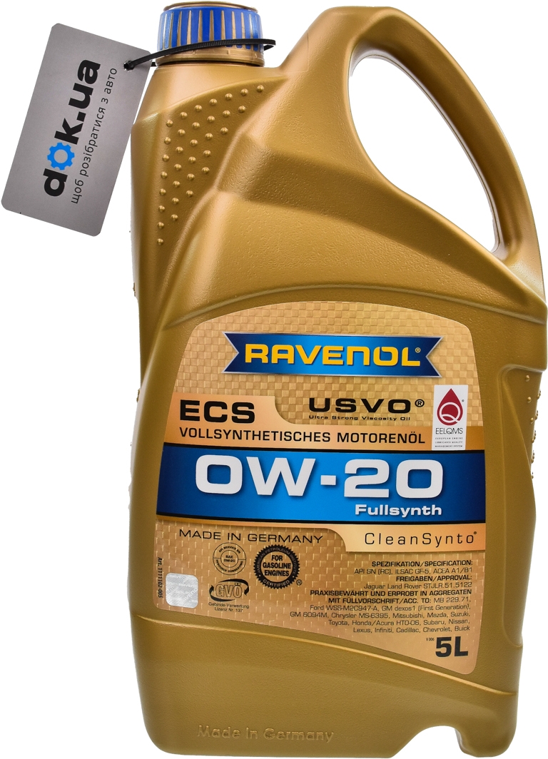 

Моторное масло Ravenol ECS 0W-20 синтетическое 11111025