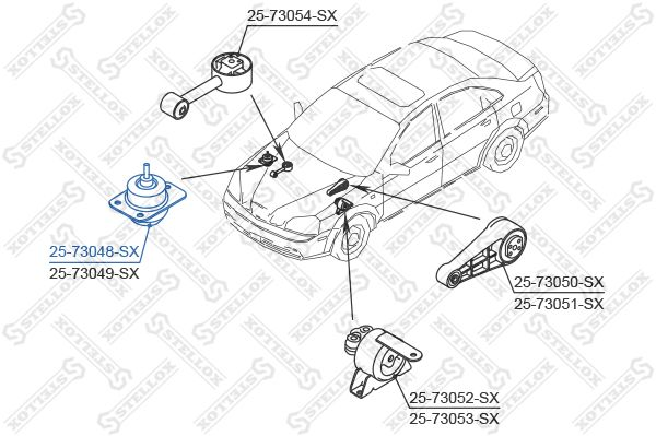 

Stellox 2573048SX Опора двигателя