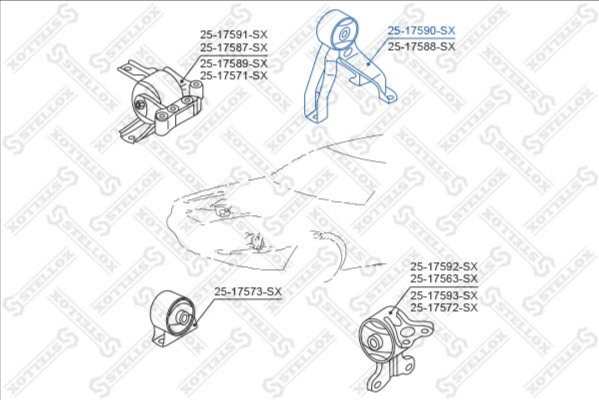 

Stellox 2517590SX Опора двигателя
