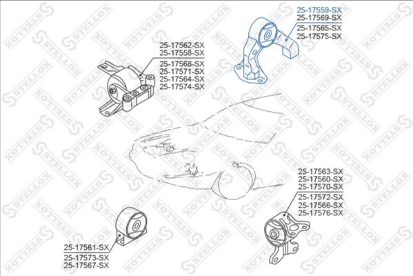 

Stellox 2517559SX Опора двигателя