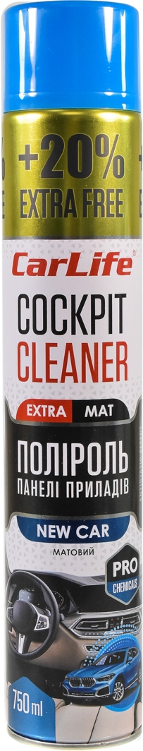 

Полироль для салона Carlife Cockpit Cleaner Extra Mat новая машина 750 мл CF774