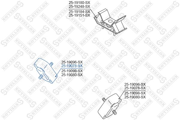 

Stellox 2519078SX Опора двигателя
