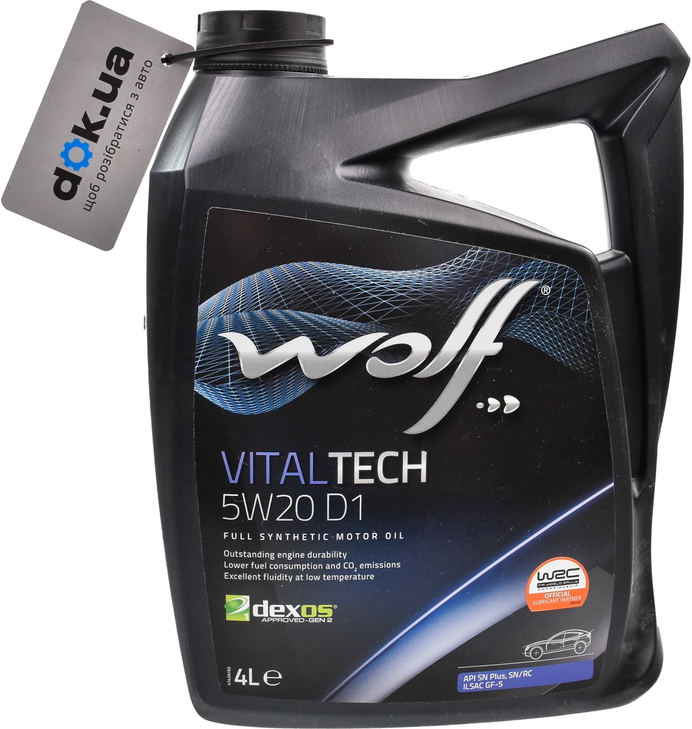 

Моторное масло Wolf Vitaltech D1 5W-20 синтетическое 8331046