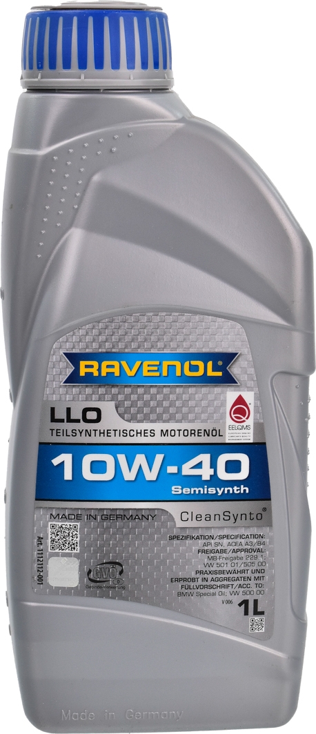 

Моторное масло Ravenol LLO 10W-40 полусинтетическое 11121125