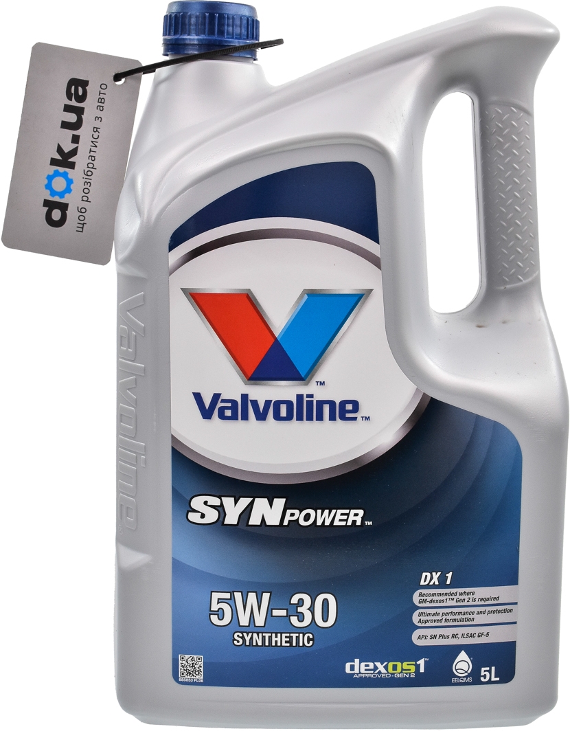 

Моторное масло Valvoline SynPower DX1 5W-30 синтетическое 885853