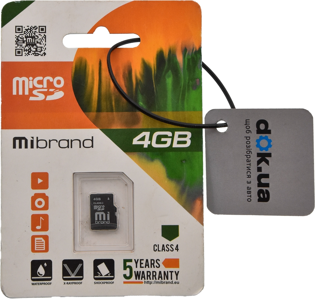 

Карта памяти Mibrand microSDHC 4 ГБ MICDC4/4GB