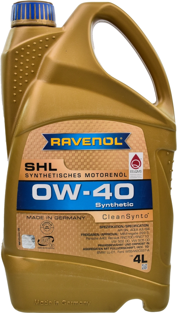 

Моторное масло Ravenol SHL 0W-40 синтетическое 1111127004