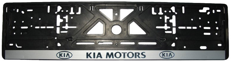 

Рамка номерного знака Alca 50500 чёрный с серебристым KIA