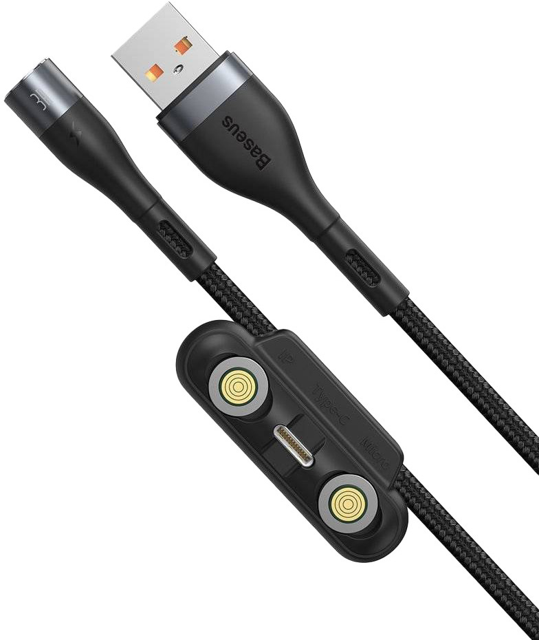 

Кабель Baseus Zinc Magnetic CA1T3-AG1 USB - Apple Lightning - USB type-C - Micro USB 1 м