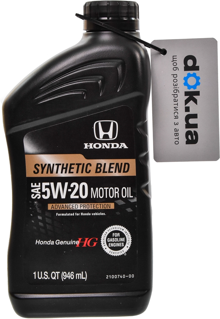 

Моторное масло Honda Genuine Synthetic Blend 5W-20 синтетическое 087989132