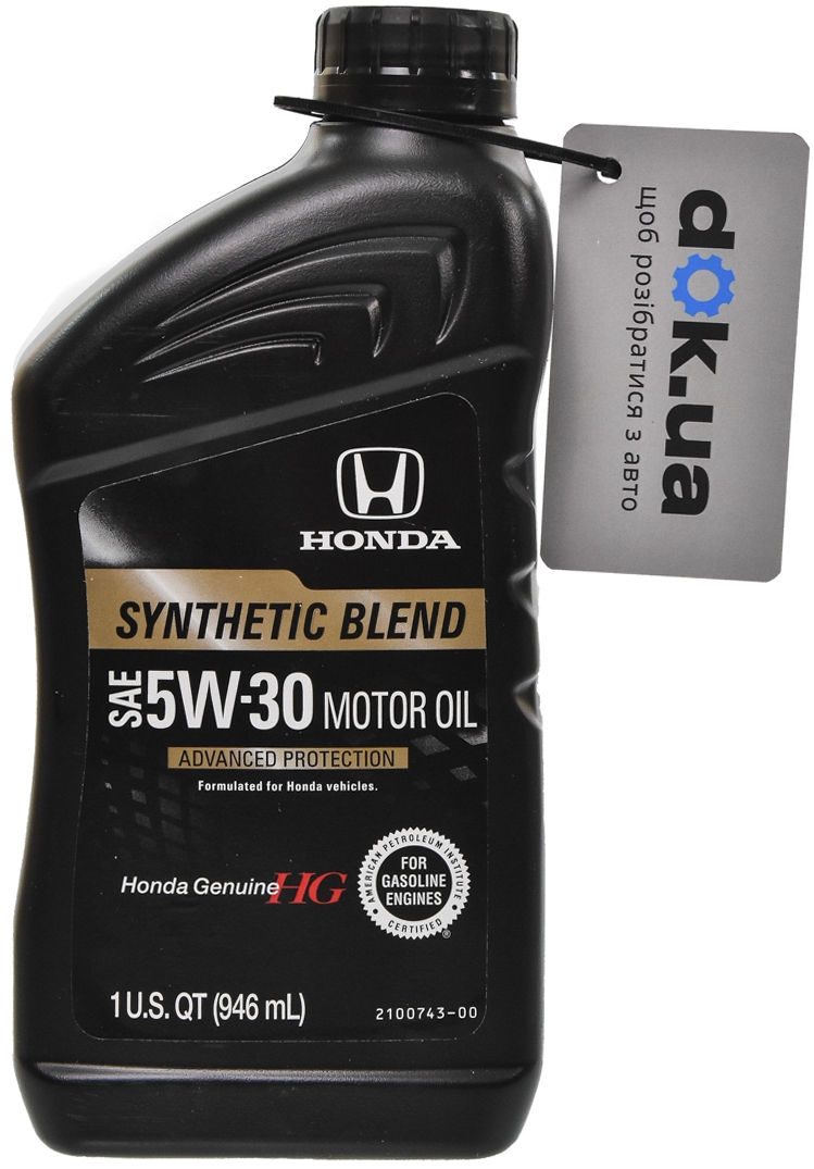 

Моторное масло Honda Genuine Synthetic Blend 5W-30 полусинтетическое 087989134