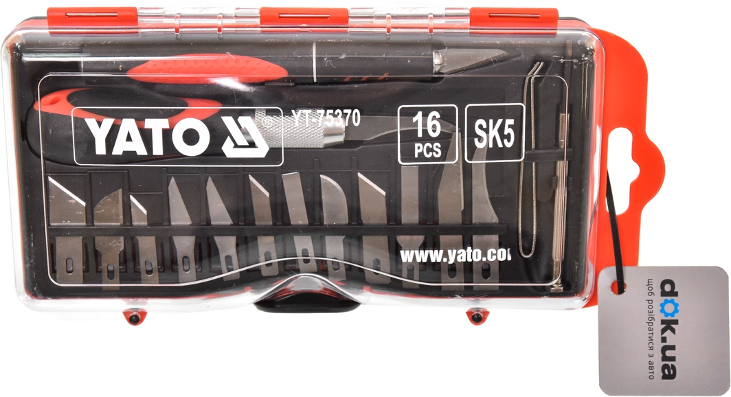 

Набор скальпелей Yato YT-75370 монолитное лезвие 2 шт.