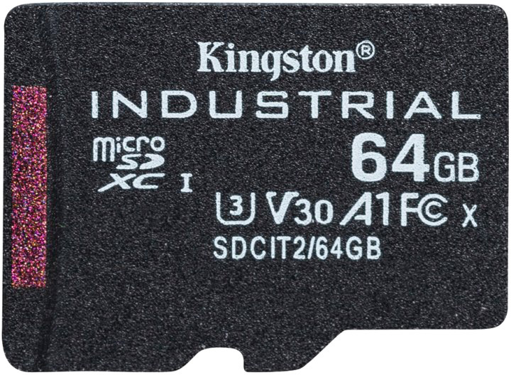 

Карта памяти Kingston Industrial2 microSDXC 64 ГБ SDCIT2/64GBSP