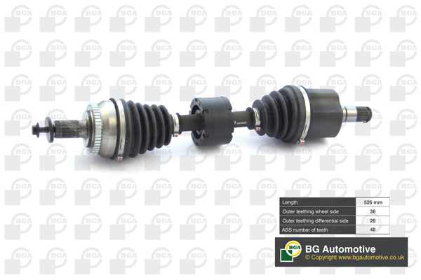 

BGA DS9707LA Полуось