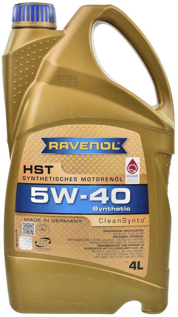 

Моторное масло Ravenol HST 5W-40 синтетическое 11111474