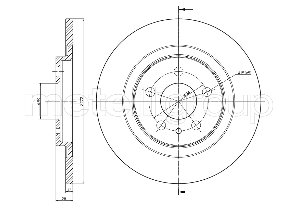

Metelli 230554C Тормозной диск