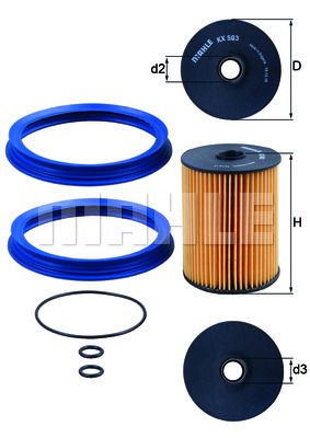 

Mahle KX503D Топливный фильтр
