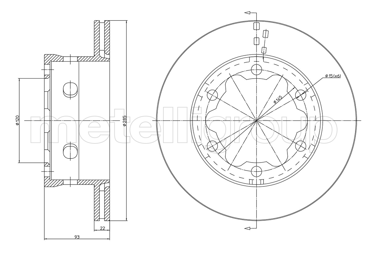 

Metelli 230645 Тормозной диск