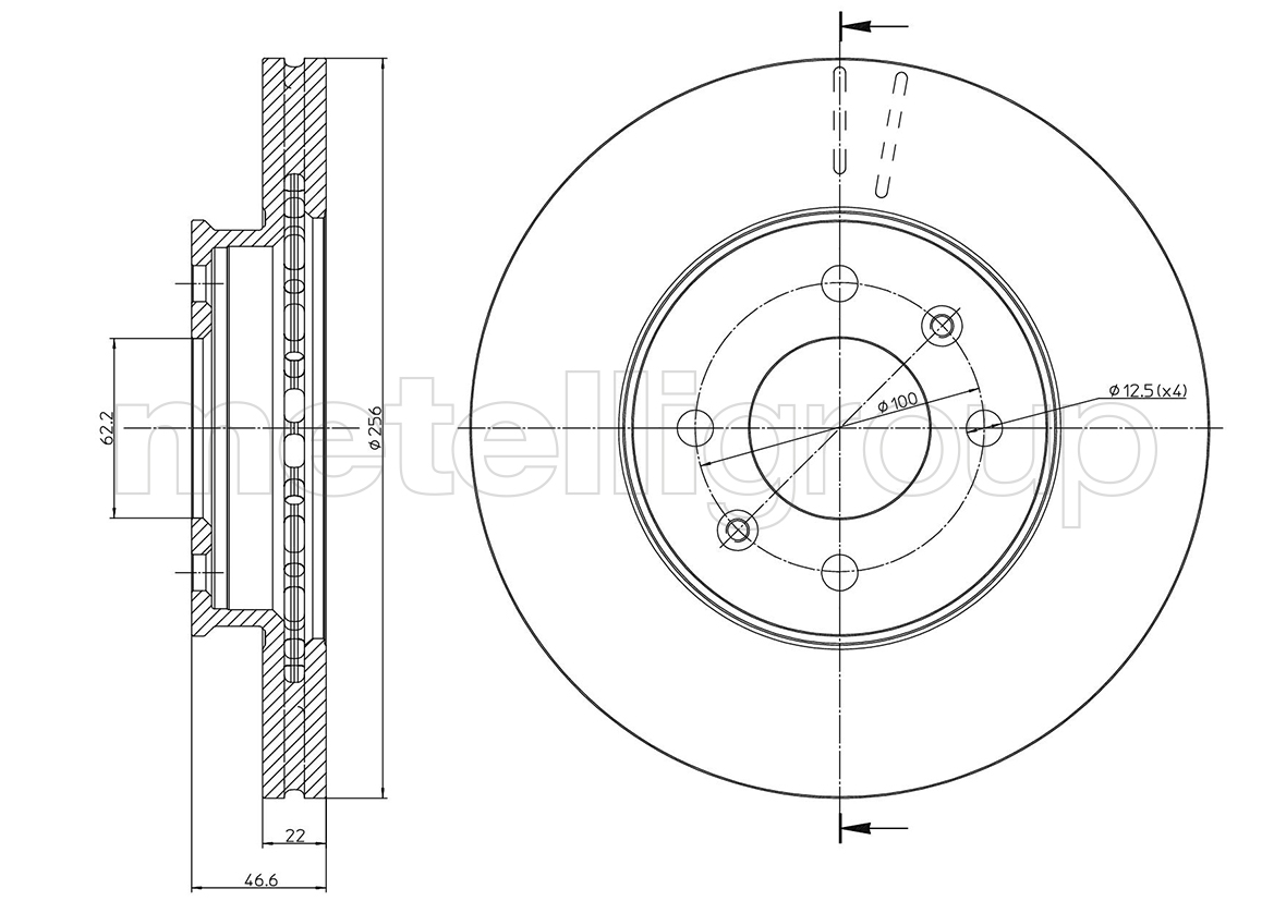 

Metelli 230930c Тормозной диск