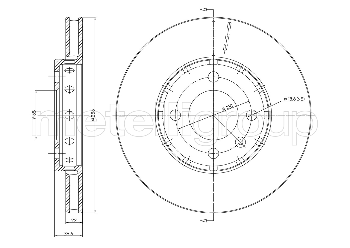 

Metelli 231371c Тормозной диск