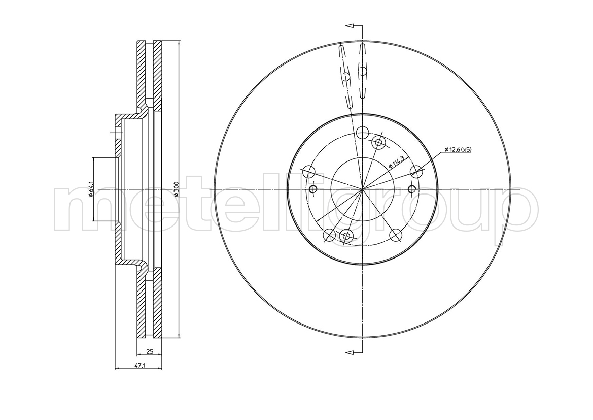 

Metelli 230997c Тормозной диск