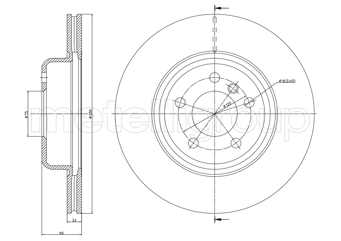 

Metelli 231253C Тормозной диск