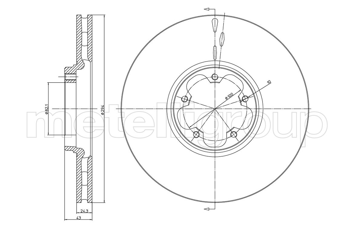 

Metelli 230702 Тормозной диск