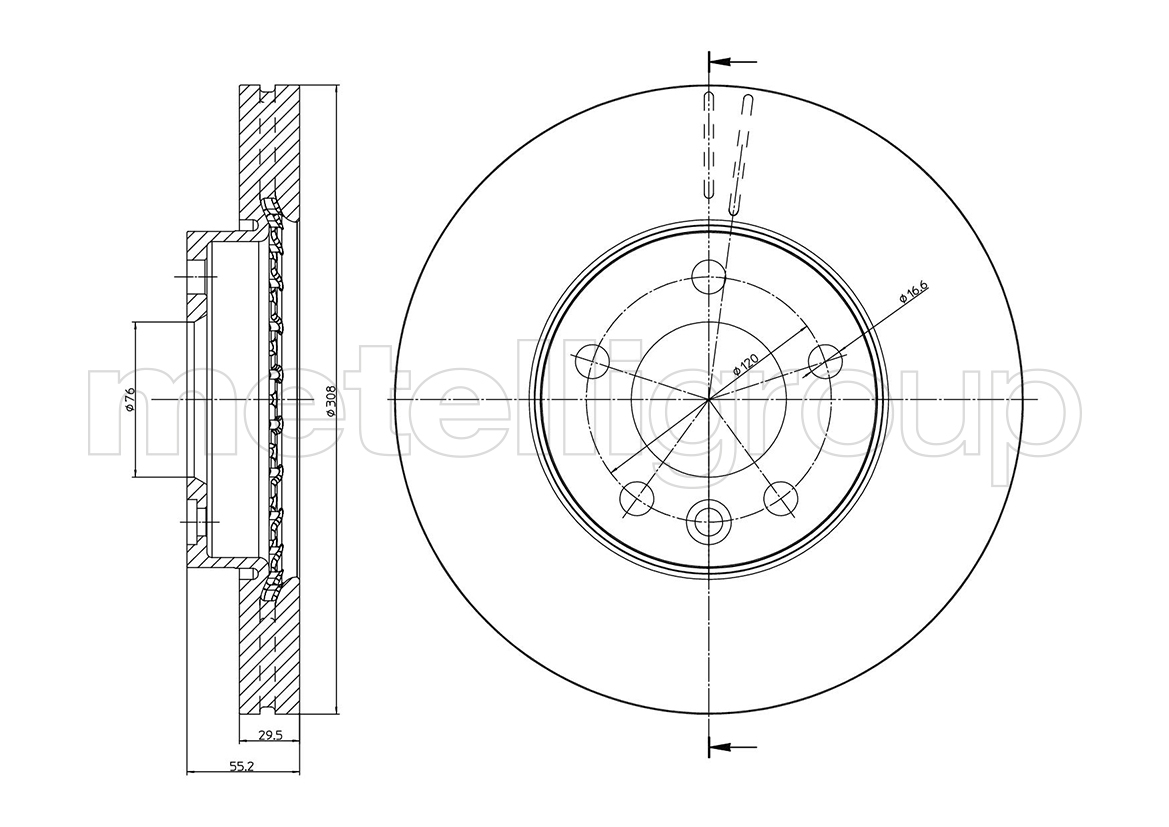 

Metelli 230773C Тормозной диск