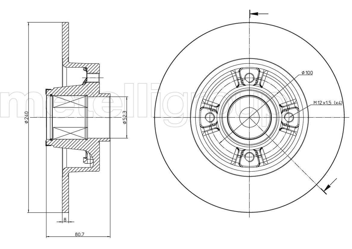 

Metelli 230722 Тормозной диск