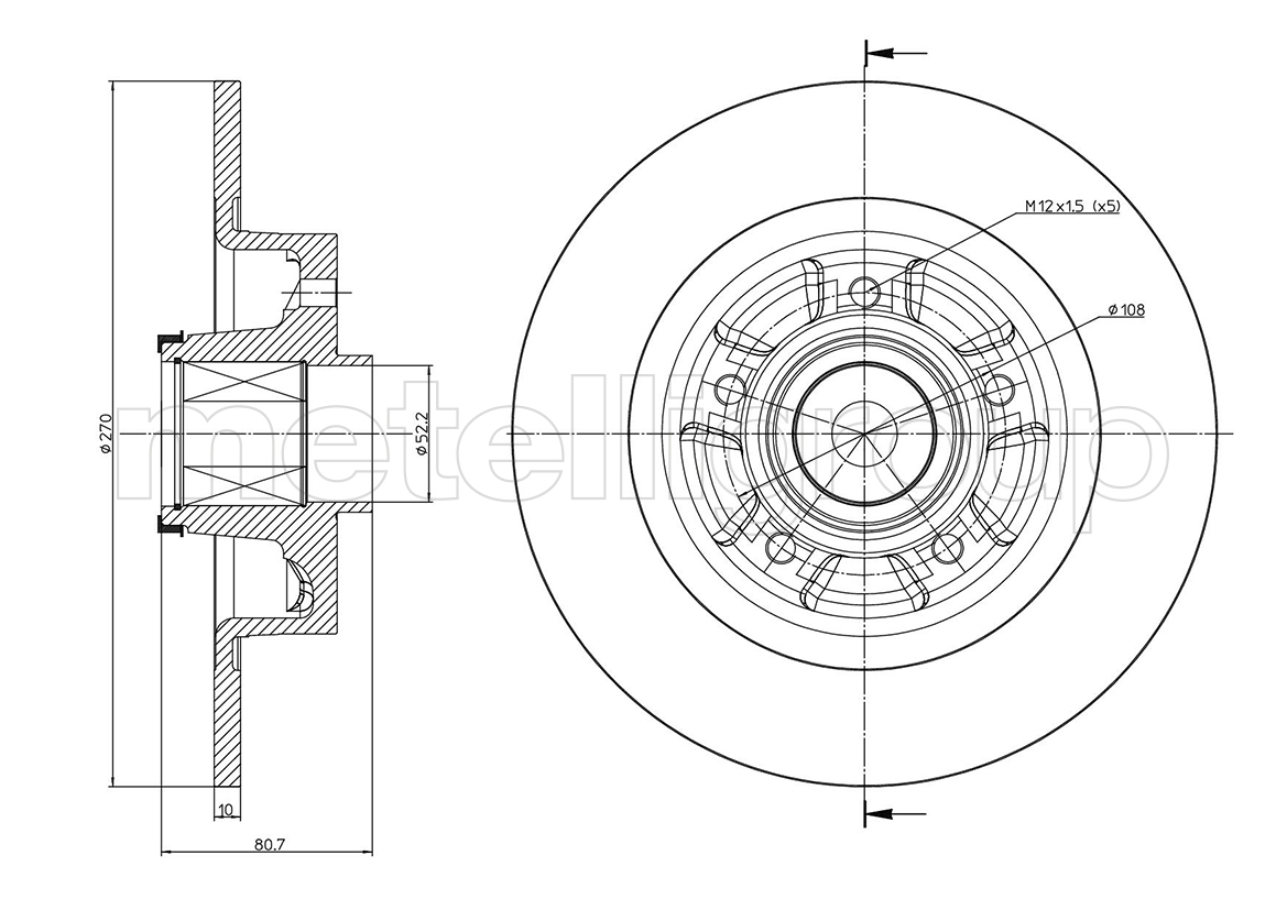 

Metelli 231484 Тормозной диск