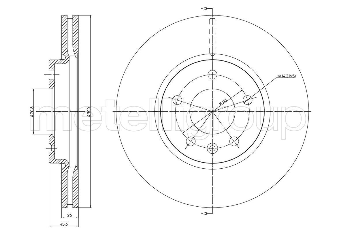 

Metelli 231003C Тормозной диск