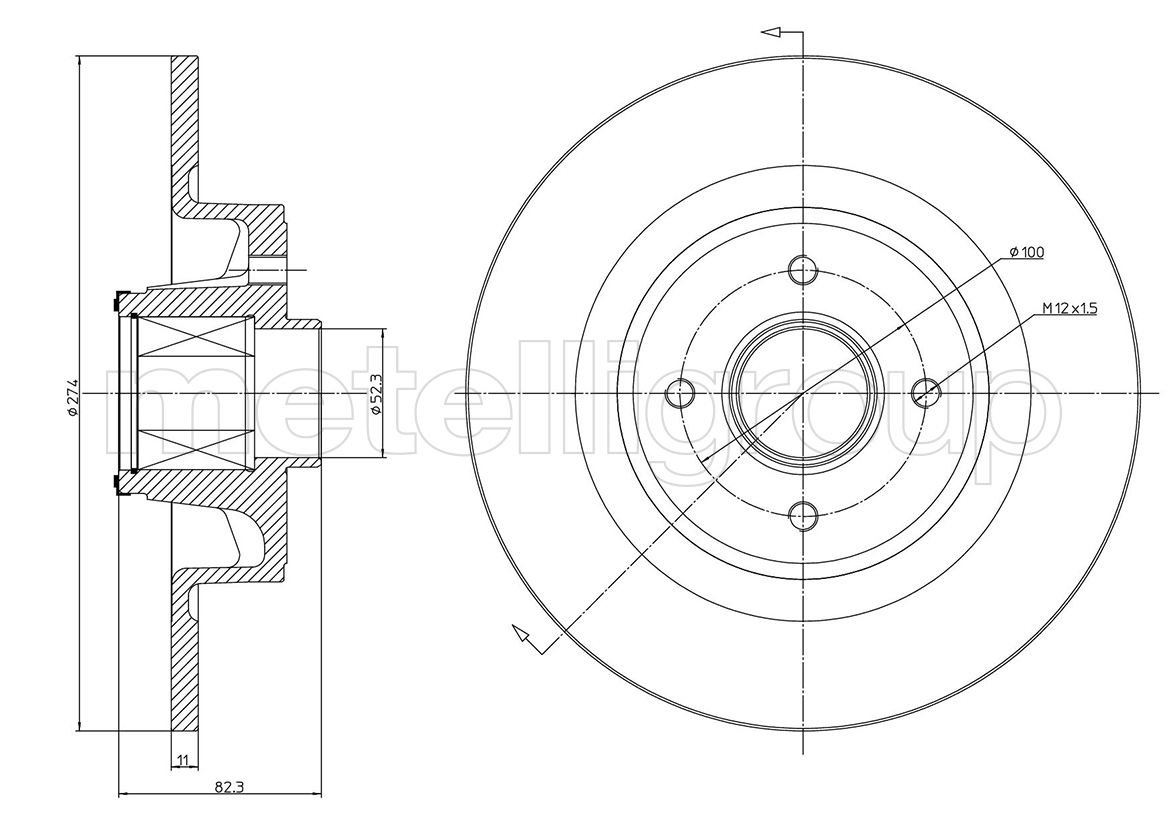

Metelli 231457 Тормозной диск
