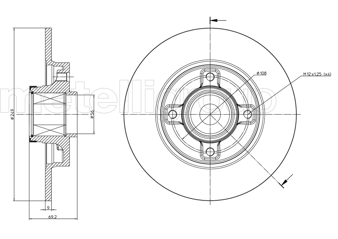 

Metelli 230878 Тормозной диск
