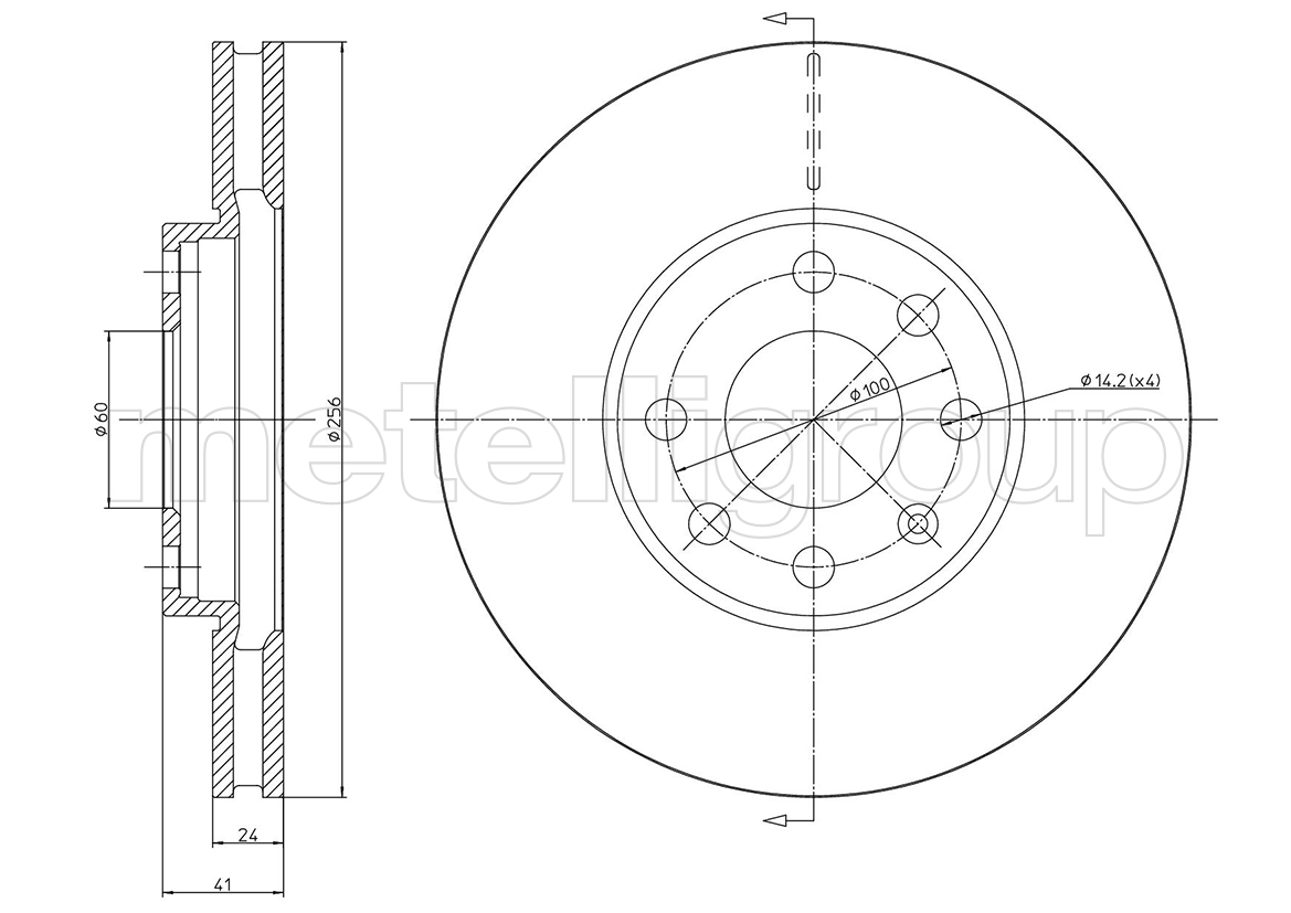 

Metelli 230490C Тормозной диск